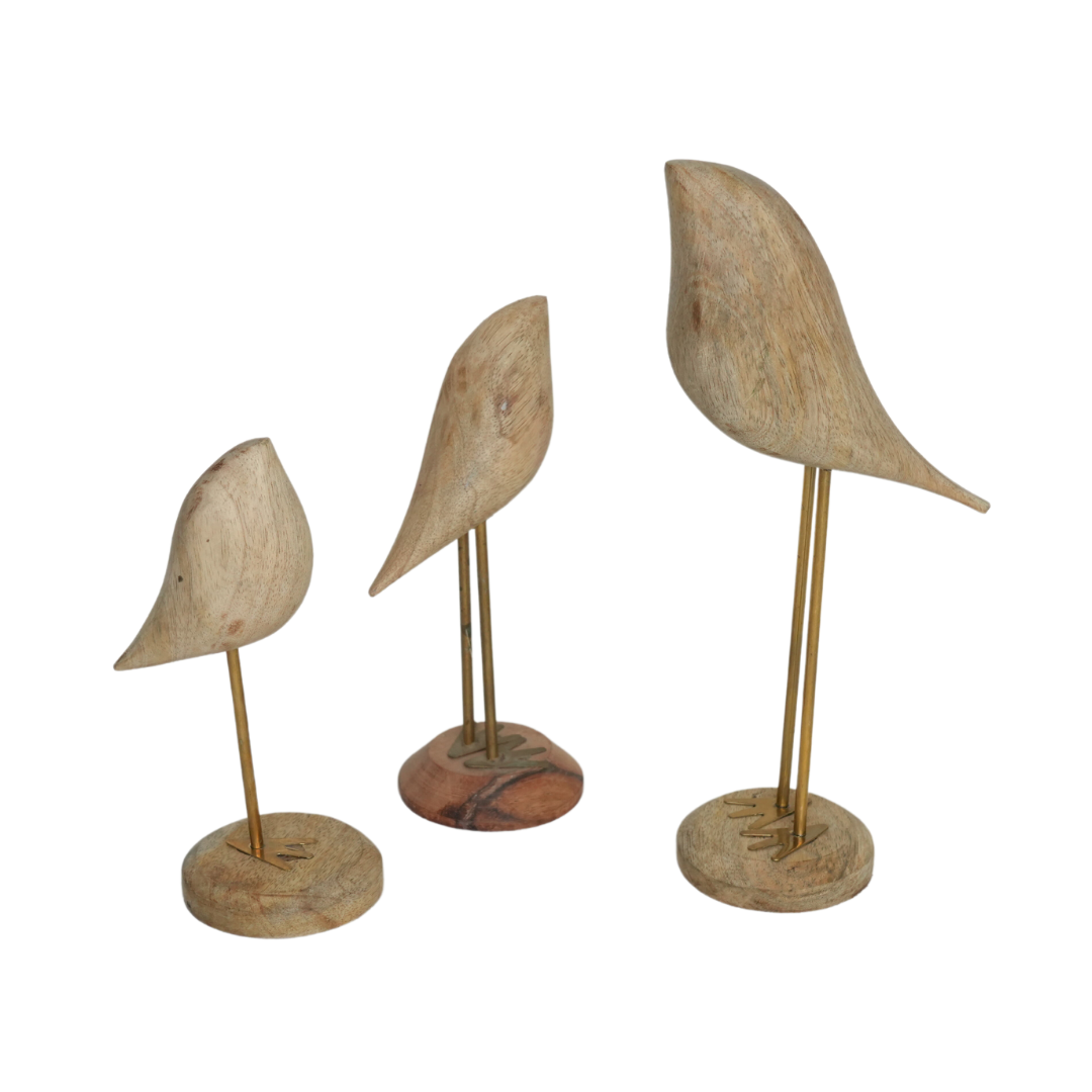 Set of 3 Abstract Bird Figures