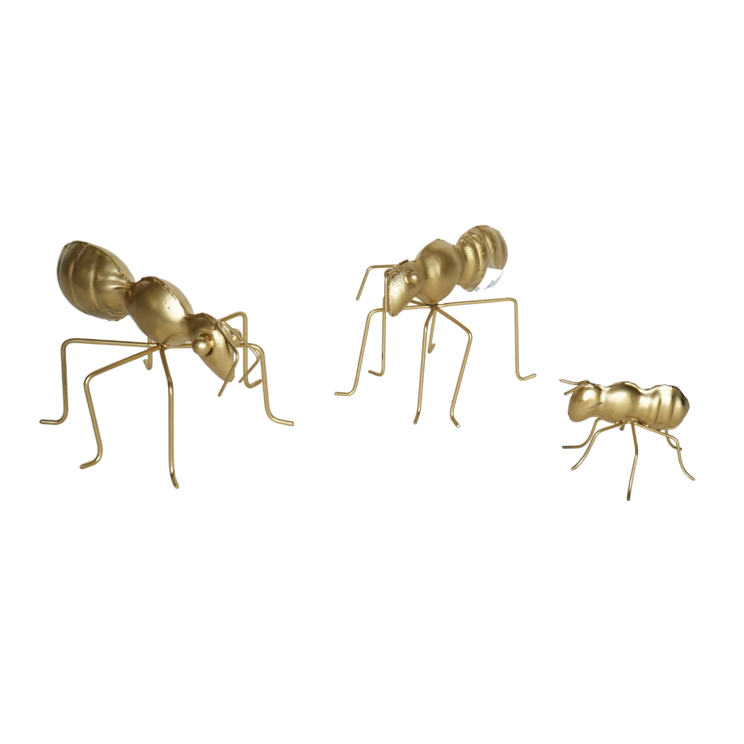 Set of 3 Metal Ant Family