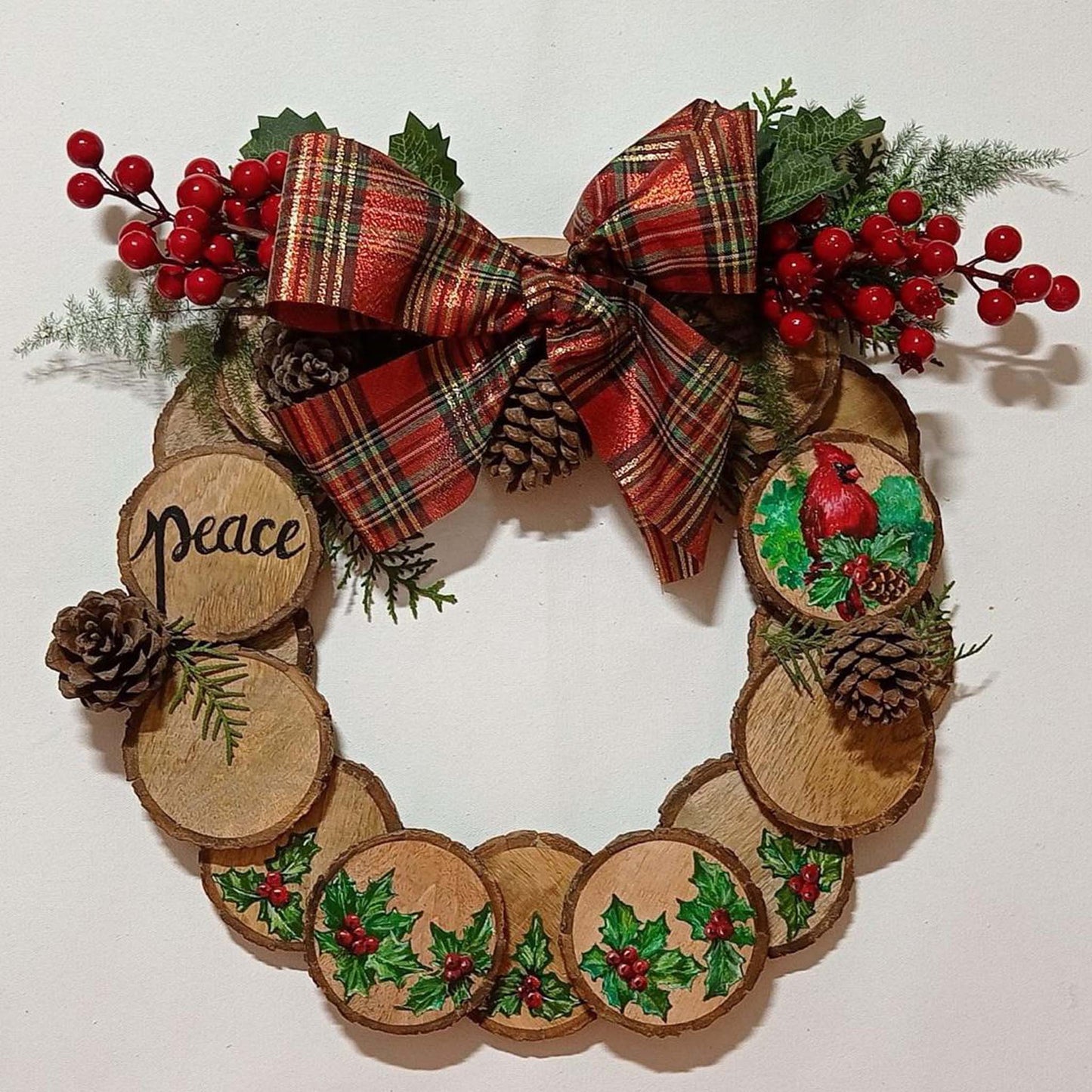 wood slice wreath india, wooden slice wreath, christmas wreath, wooden wreath, wooden handmade christmas wreath, natural wooden wreath