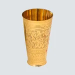 Vintage brass lassi glass