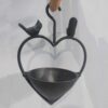 vintage hanging bird feeder cast iron heart shape