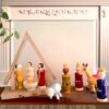 Etikoppaka Wooden Christmas Nativity Set