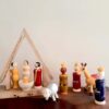 A unique Etikoppaka Nativity Crib Set with House