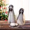 nativity crib set in ceramics