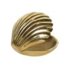 open oyster shell in brass